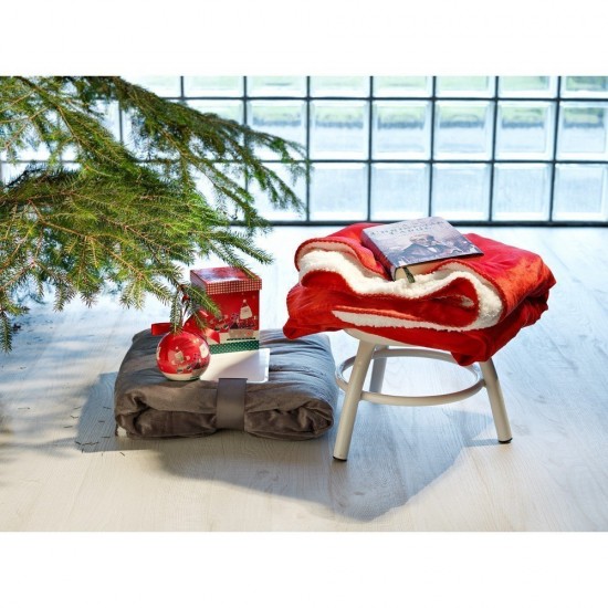 Плед флісовий двосторонній Voyager Anti-pilling 116х145 см сірий - V9612-19