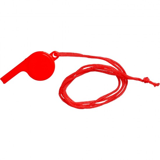 Свисток з шейним шнуром червоний - V9666-05