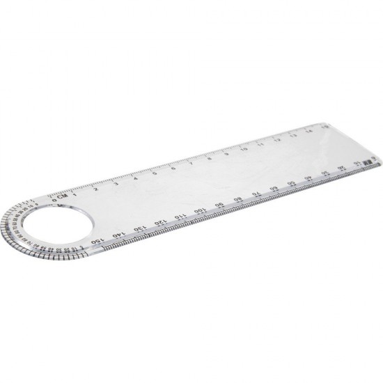 Лінійка 15 см з лупою і транпортиром Voyager прозорий - V9694-00