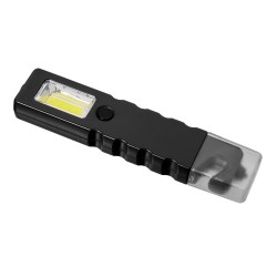 Ліхтарик Voyager LED з боковим COB light, різаком та молотком для скла чорний - V9732-03 Ліхтарик Voyager LED з боковим COB light, різаком та молотком для скла чорний - V9732-03