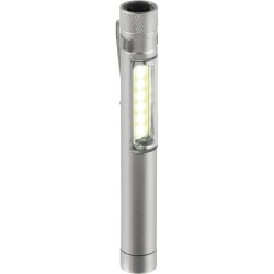 Ліхтарик Voyager LED з боковим COB light у формі ручки сріблястий - V9748-32 Ліхтарик Voyager LED з боковим COB light у формі ручки сріблястий - V9748-32
