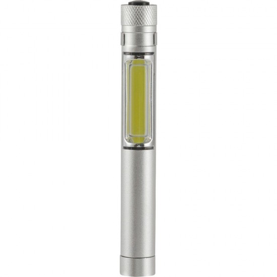 Ліхтарик Voyager LED з боковим COB light у формі ручки сріблястий - V9748-32