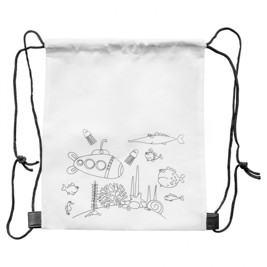 Рюкзак-мішок для розмальовки з фломастерами Voyager Franklin білий - V9827-02