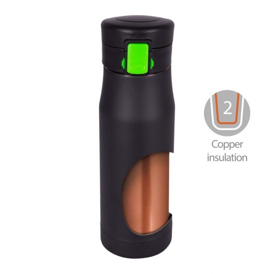 Термопляшка 550 мл сталева Voyager Air Gifts Angela, вакуумна червоний - V9925-05