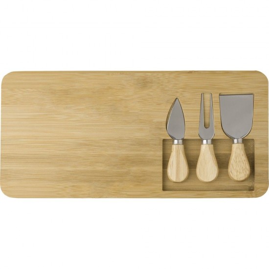 Набір для сиру 4в1 Voyager, бамбуковий коричневий - V9967-16 Набір для сиру 4в1 Voyager, бамбуковий коричневий - V9967-16