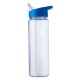 Пляшка спортивна 750 мл, виготовлена з RPET, кришка зі складною соломинкою синій - V9978-11