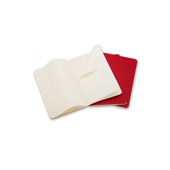 Блокнот в лінію А5 Voyager Moleskine Cahier Journal, м'яка обкладинка червоний - VM022-05