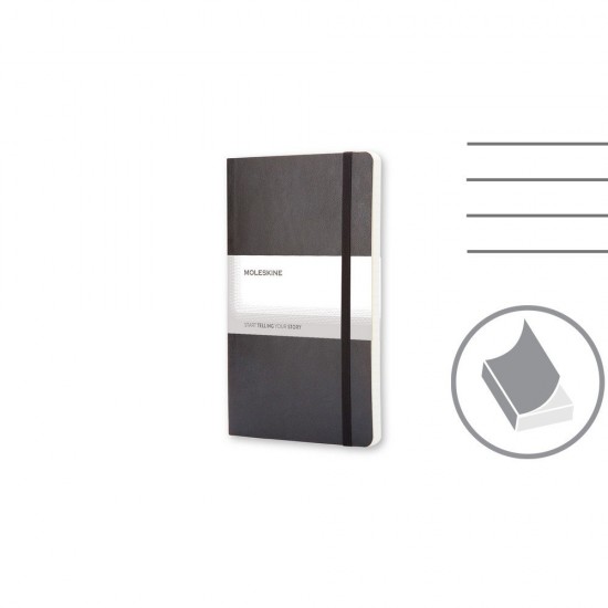 Блокнот в лінію А5 Voyager Moleskine, тверда обкладинка чорний - VM303-03 Блокнот в лінію А5 Voyager Moleskine, тверда обкладинка чорний - VM303-03