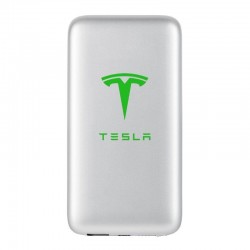 Повербанк 4000 mAh Bergamo Bubble Bang Lightlogo, світлодіодний індикатор сріблястий - 4012/7/4