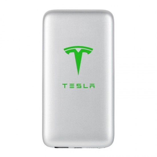 Повербанк 4000 mAh Bergamo Bubble Bang Lightlogo, світлодіодний індикатор сріблястий - 4012/7/4