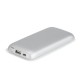 Повербанк 4000 mAh Bergamo Bubble Bang Lightlogo, світлодіодний індикатор сріблястий - 4012/7/4