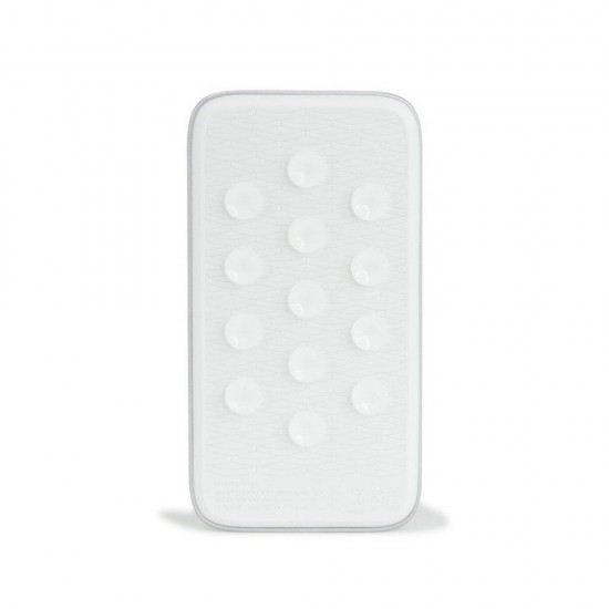 Повербанк 4000 mAh Bergamo Bubble Bang Lightlogo, світлодіодний індикатор сріблястий - 4012/7/4