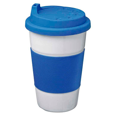 Кухоль з силіконовим кільцем і кришкою